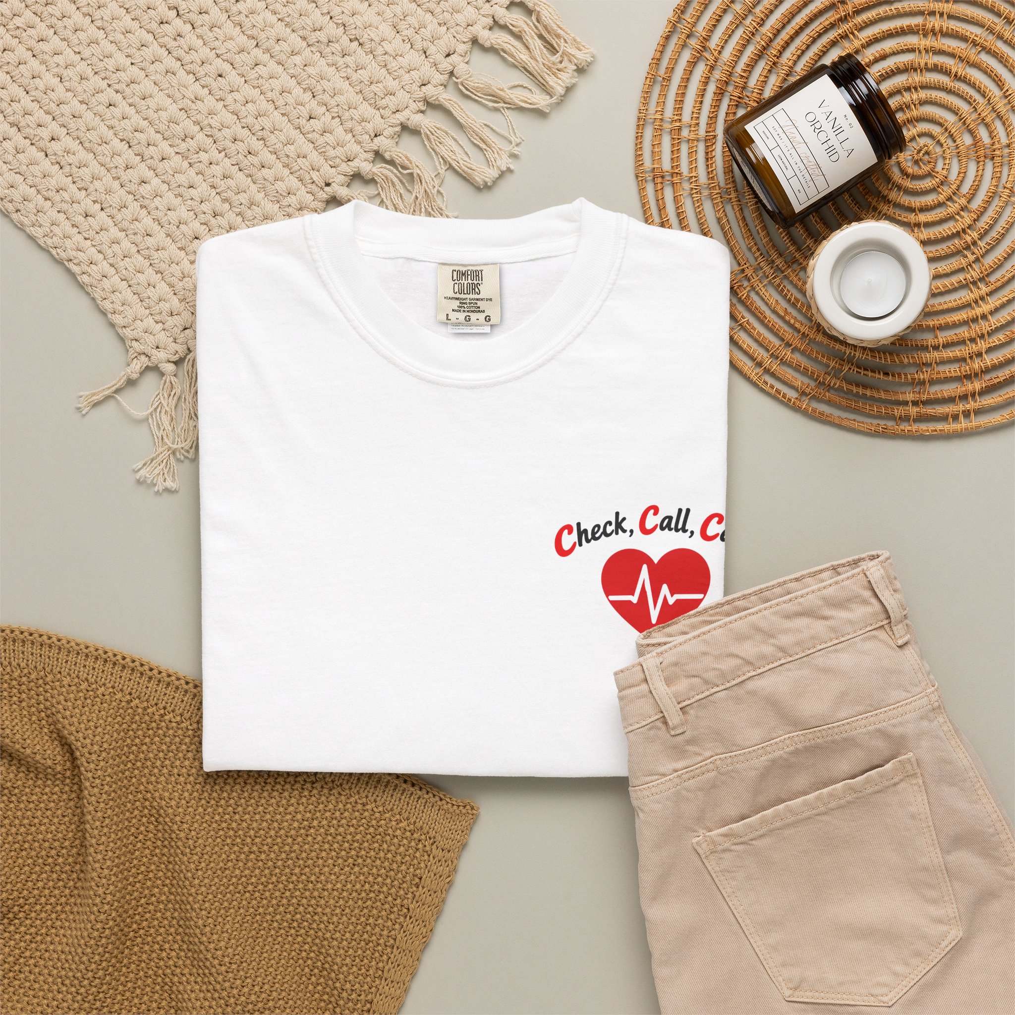 Fighting Chance CPR Awareness T-Shirt | Learn CPR Heartbeat Design - Image 4
