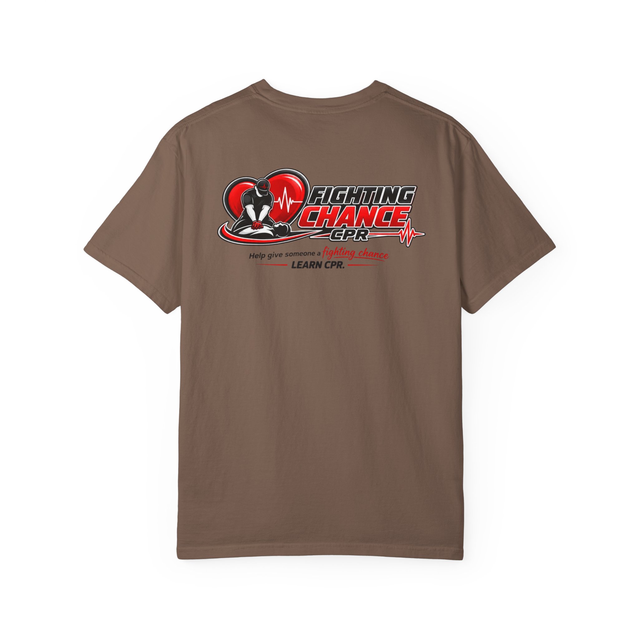 Fighting Chance CPR Awareness T-Shirt | Learn CPR Heartbeat Design - Image 6