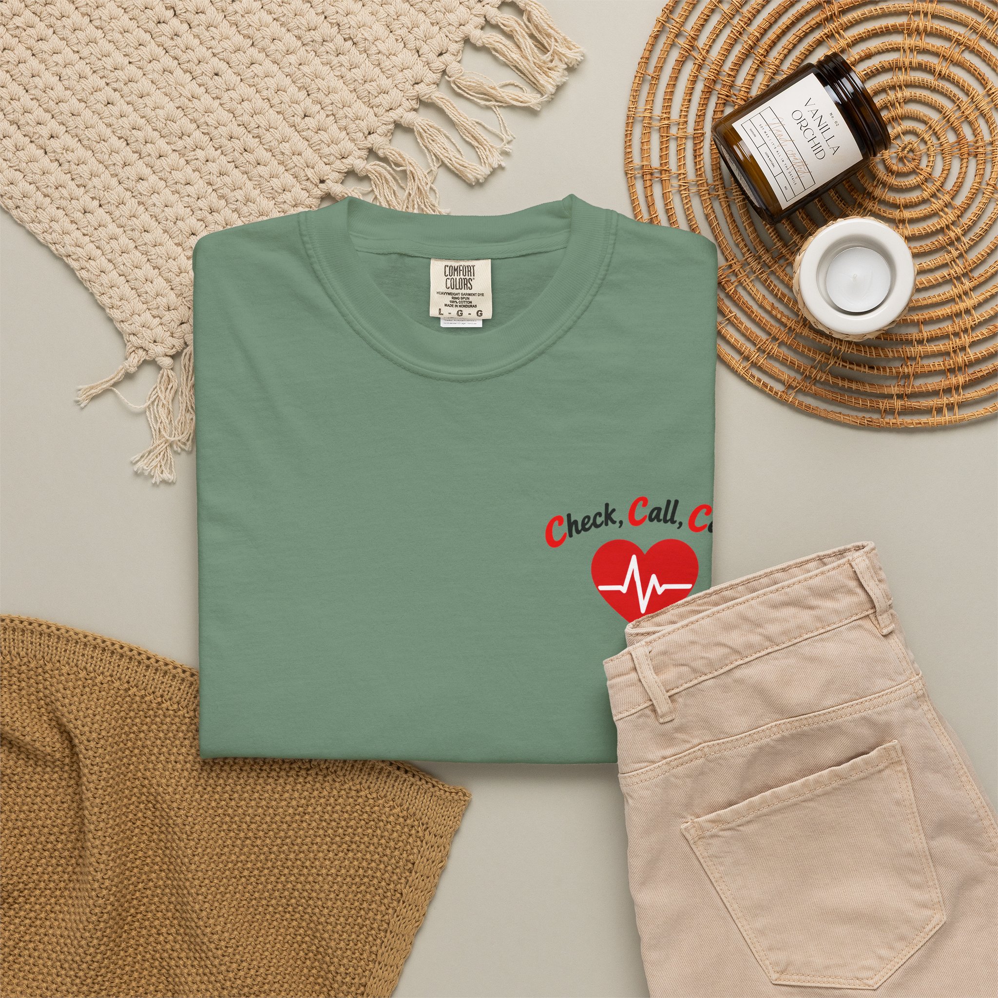 Fighting Chance CPR Awareness T-Shirt | Learn CPR Heartbeat Design - Image 16