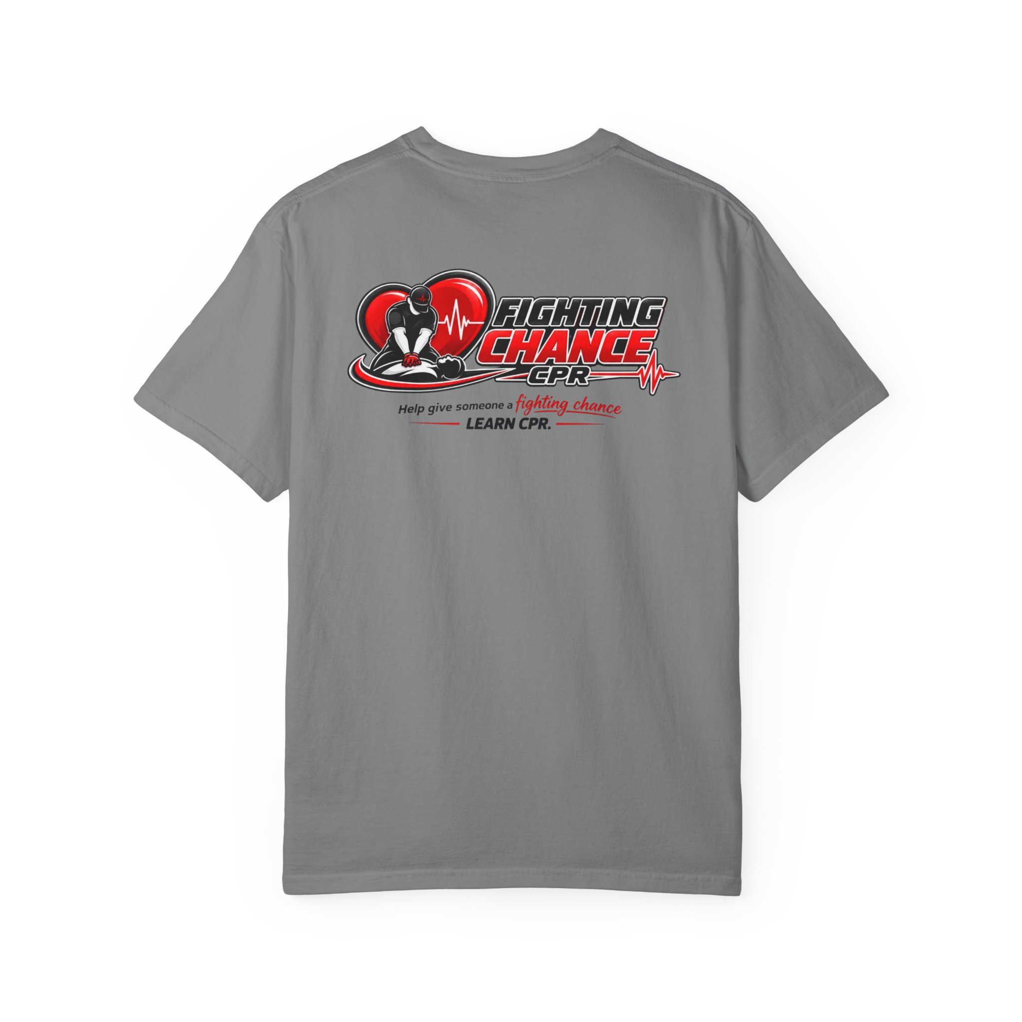 Fighting Chance CPR Awareness T-Shirt | Learn CPR Heartbeat Design - Image 10