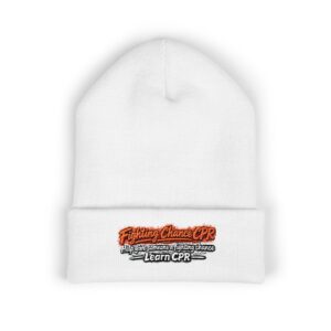 Copy of Embroidered Orange and Black Text Beanie