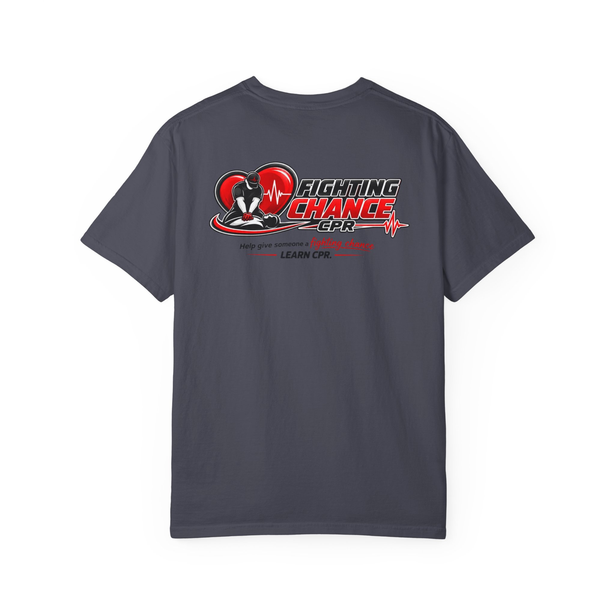 Fighting Chance CPR Awareness T-Shirt | Learn CPR Heartbeat Design - Image 22