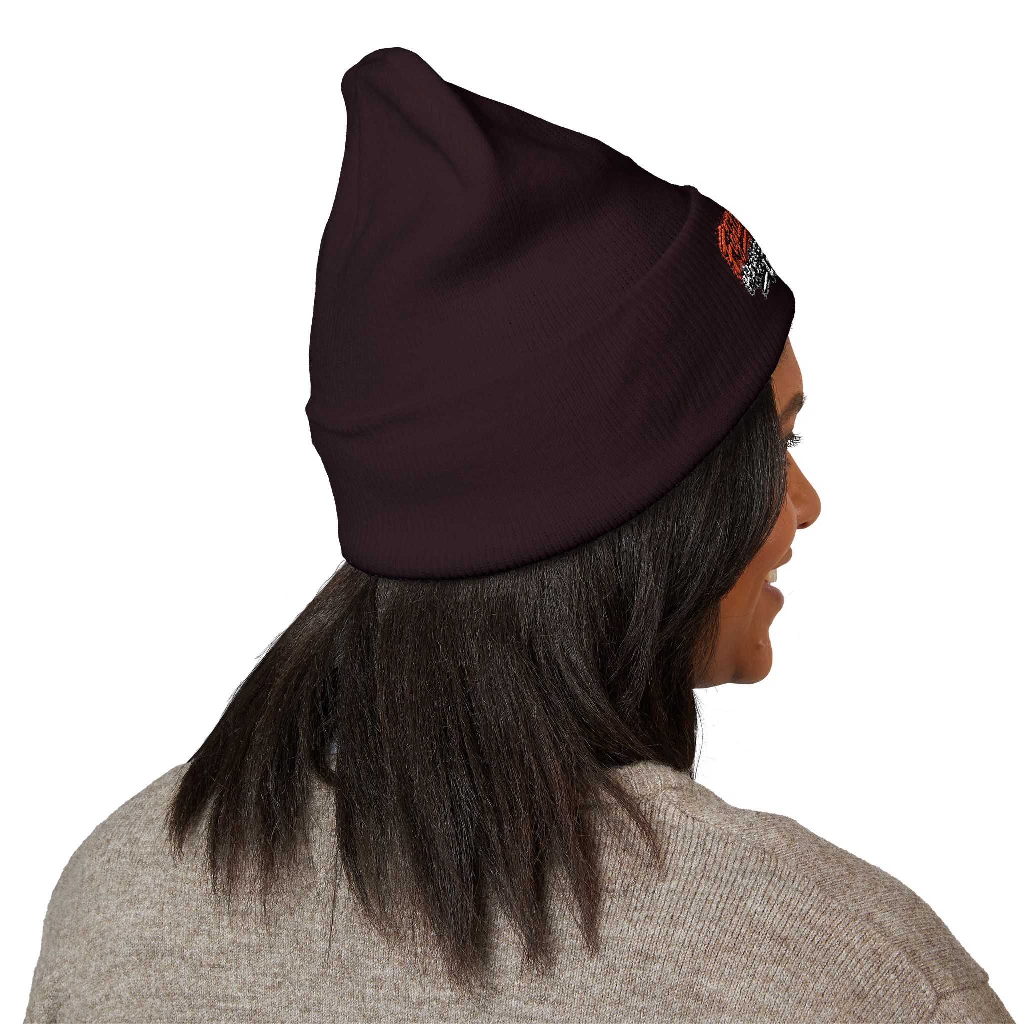 Copy of Embroidered Orange and Black Text Beanie - Image 28
