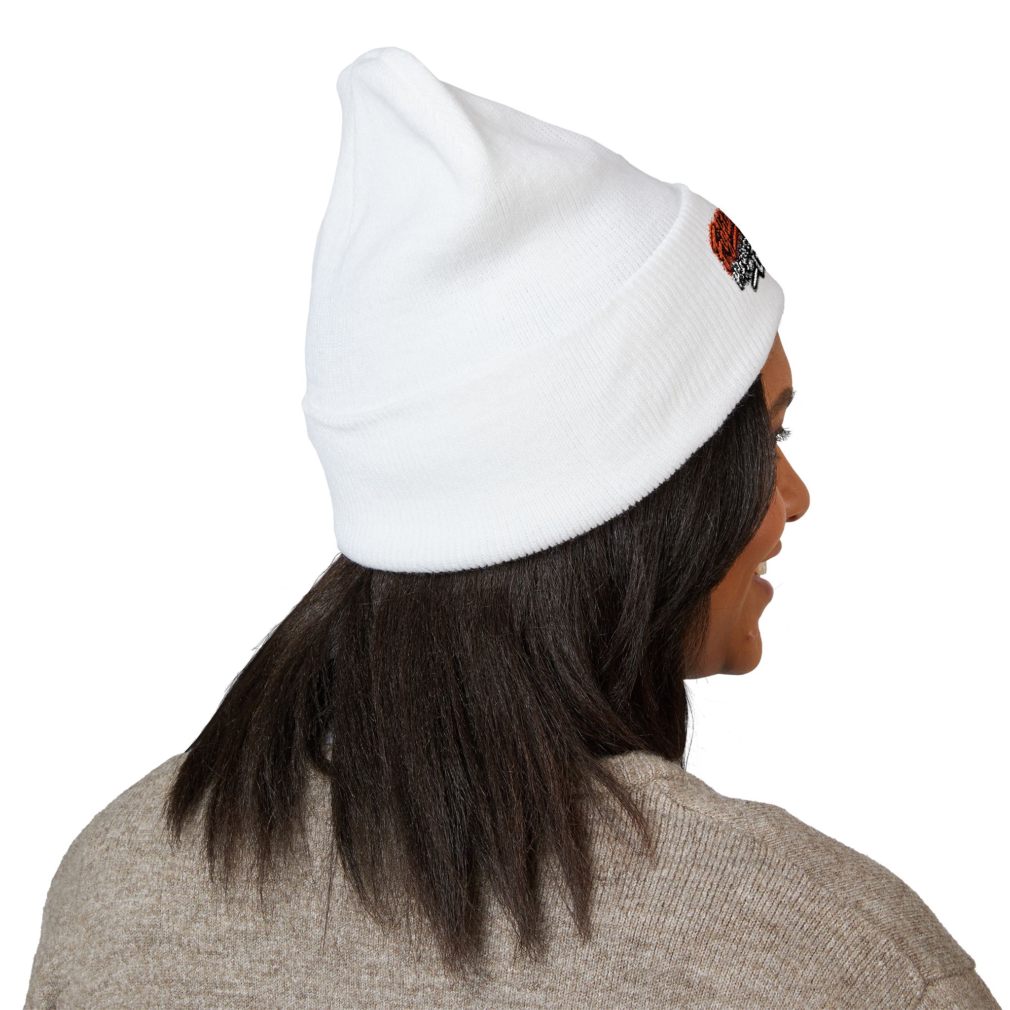 Copy of Embroidered Orange and Black Text Beanie - Image 4