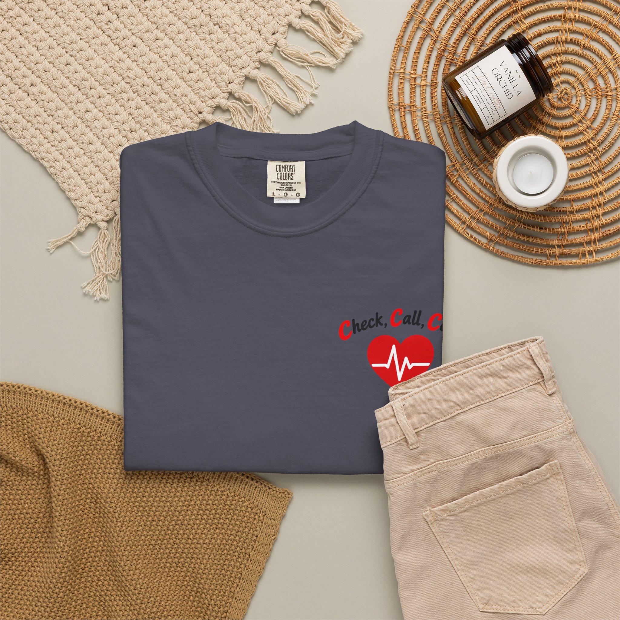 Fighting Chance CPR Awareness T-Shirt | Learn CPR Heartbeat Design - Image 24